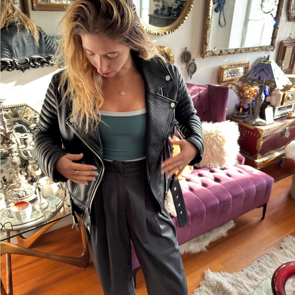 The Arrivals Leather Moto Jacket